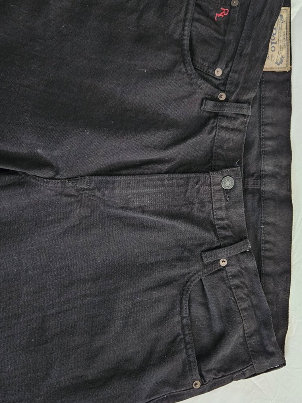 Polo Ralph Lauren Hampton Straight jeans in Hudson Black denim 38 x 30 - Picture 2 of 9